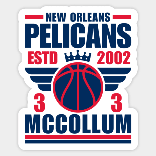 New Orleans Pelicans McCollum 3 Basketball Retro Sticker